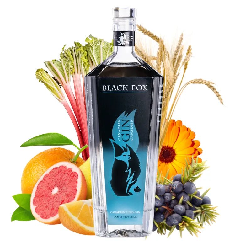 Black Fox Dry Gin mit Botanicals