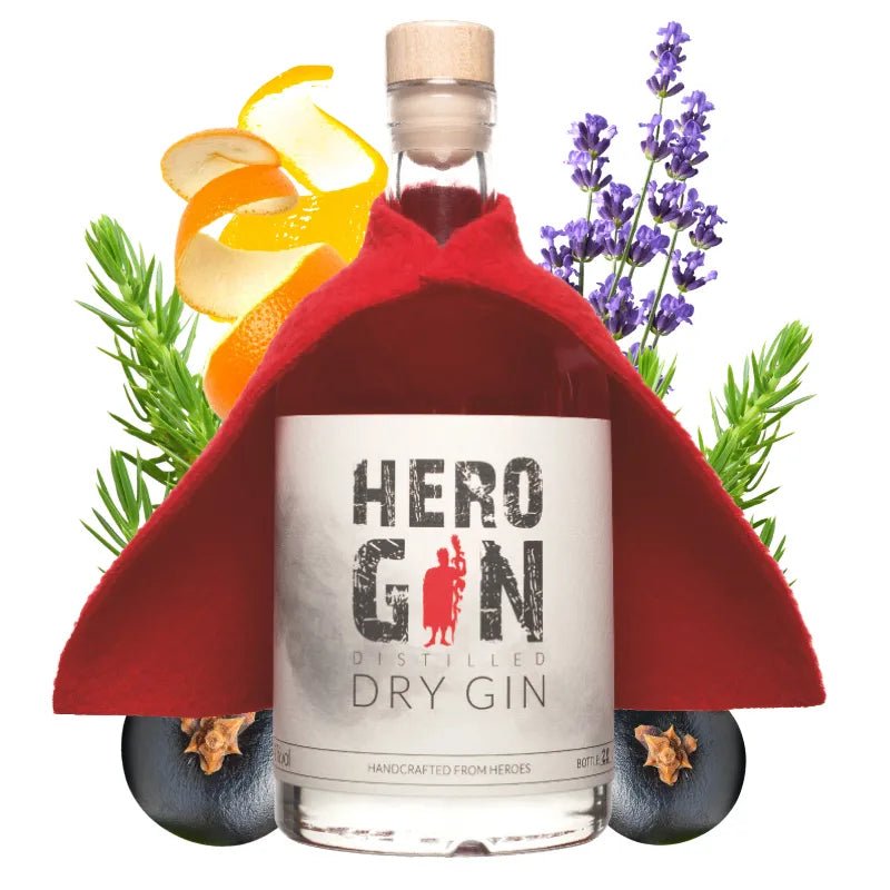 Hero Gin mit Botanicals