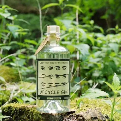 Kategoriebild Gins mit Engagement - es zeigt eine Flasche Upcycle Gin