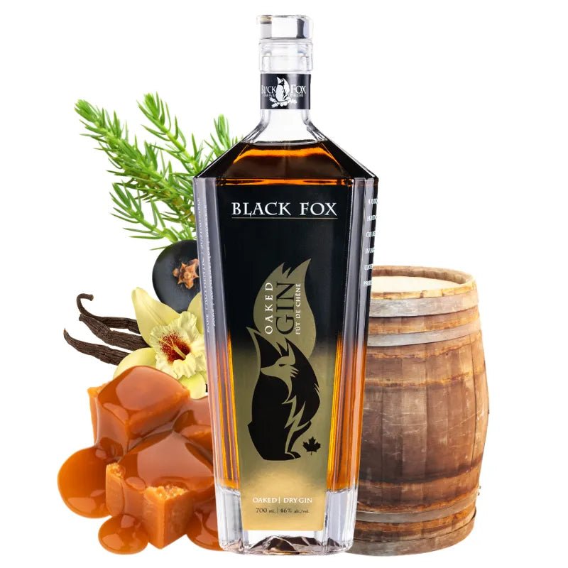 Black Fox Oak Dry Gin mit Botanicals