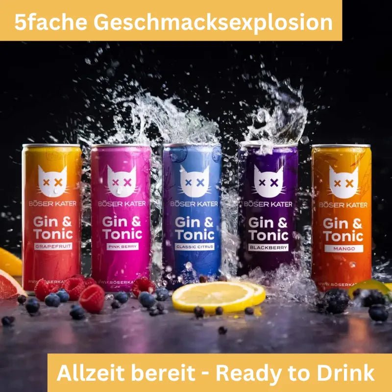 Böser Kater Gin & Tonic Probierset 5fache Geschmacksexplosion