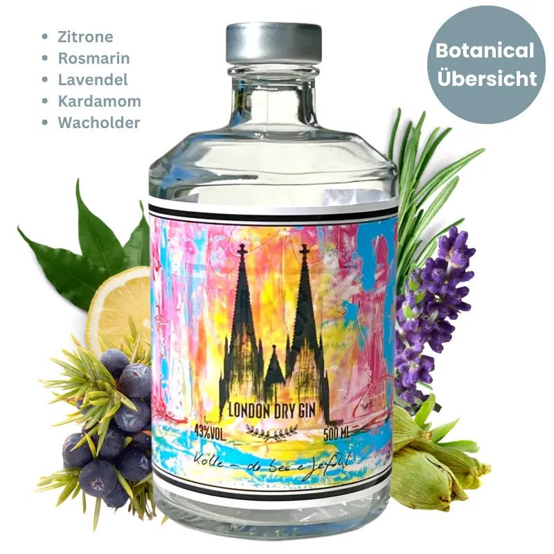 Botanicalübersicht Kunstwerk Gin London Dry Gin Art Edition
