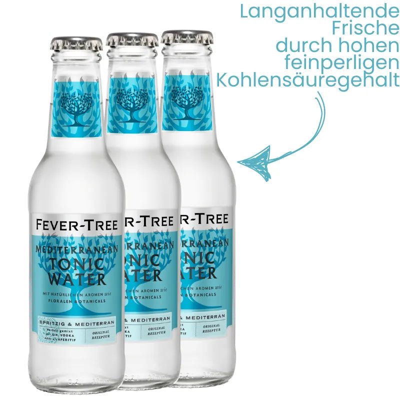 Fever Tree Mediterranean Tonic Water mit hohem Kohlensäuregehalt