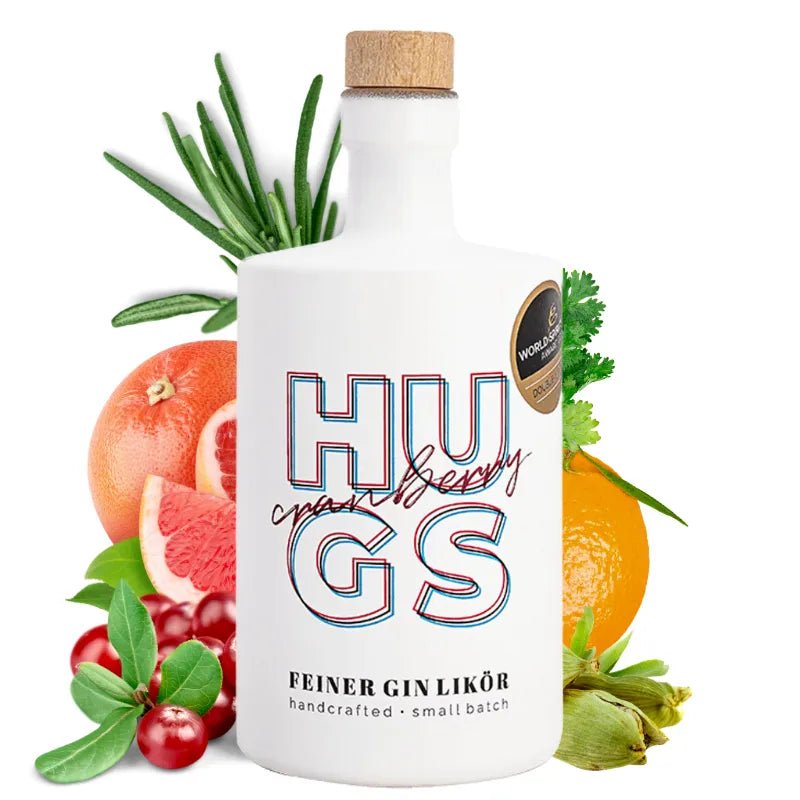 Hugs Cranberry Gin Likör mit Botanicals