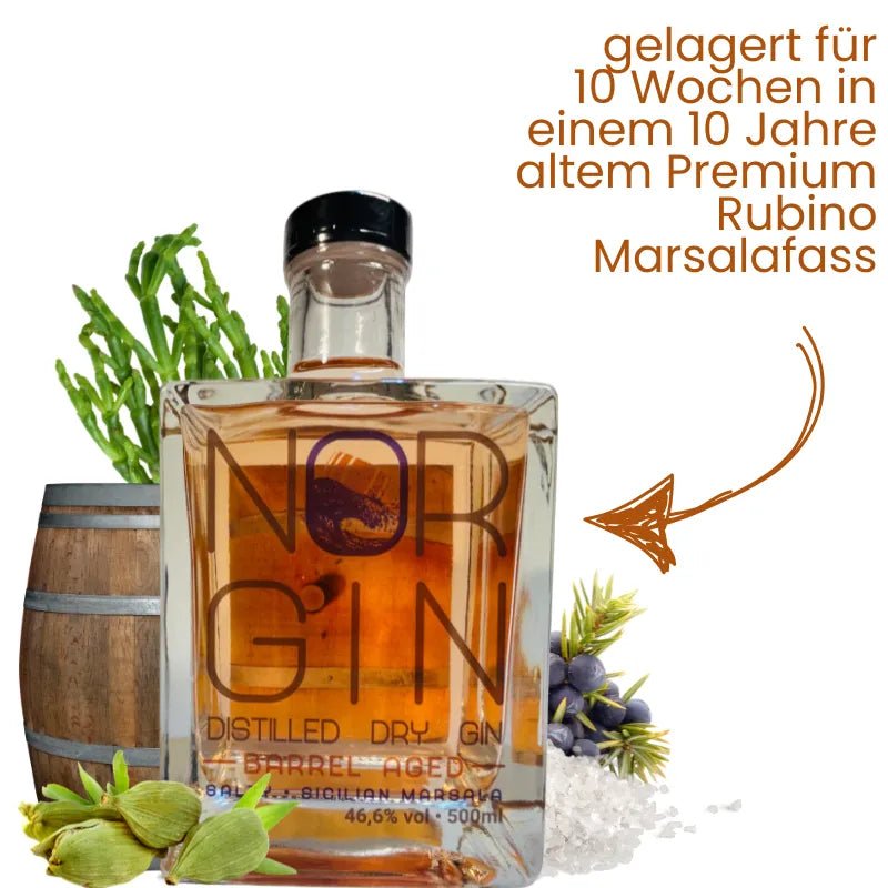 Norgin Salty Barrel Aged Sicilian Marsala mit Spruch