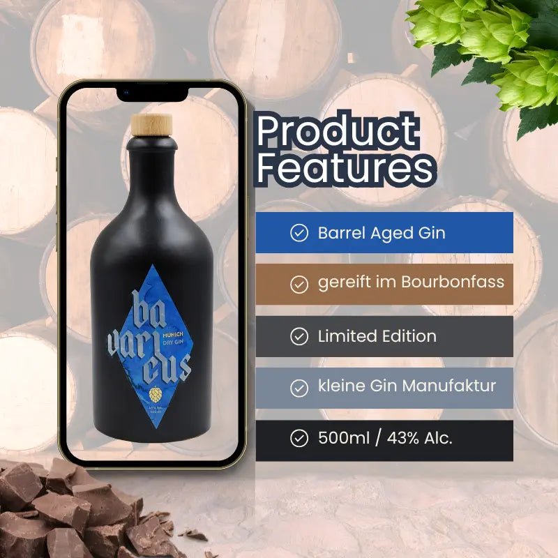 Bavaricus Cask Aged Chocolate Banana Dry Gin - Woodford Double Oak Edition - GiNFAMILY