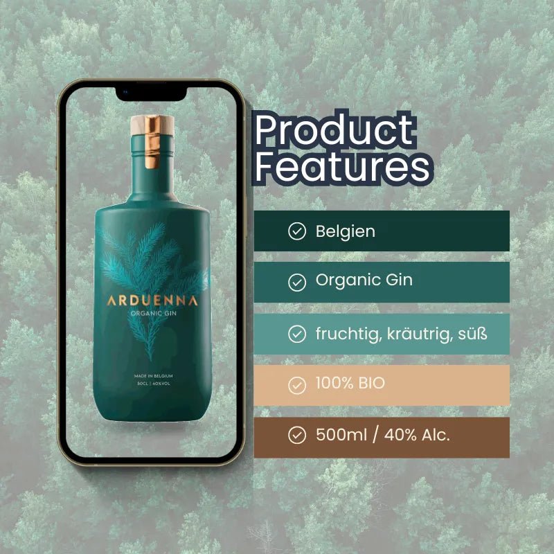 Product Features Arduenna Organic Gin