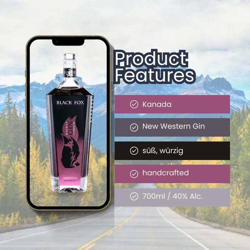 Product Features Black Fox Haskap Gin