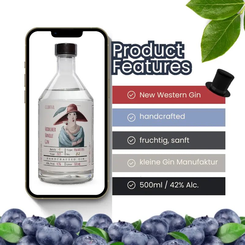Product Features LILIENTHAL Heidelbeer Vanille Gin