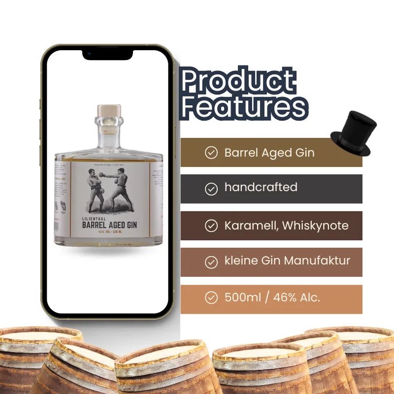 Product Features Lilienthal Barrel Aged Gin