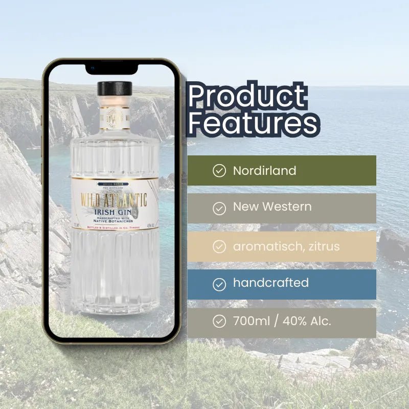 Product Features Wild Atlantic Irish Gin
