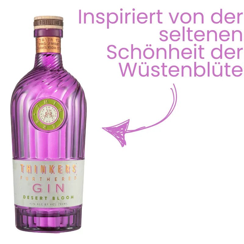Thinkers Desert Bloom Gin mit Spruch