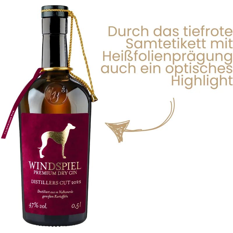 Windspiel London Dry Gin Distiller´s Cut 2025 mit Spruch