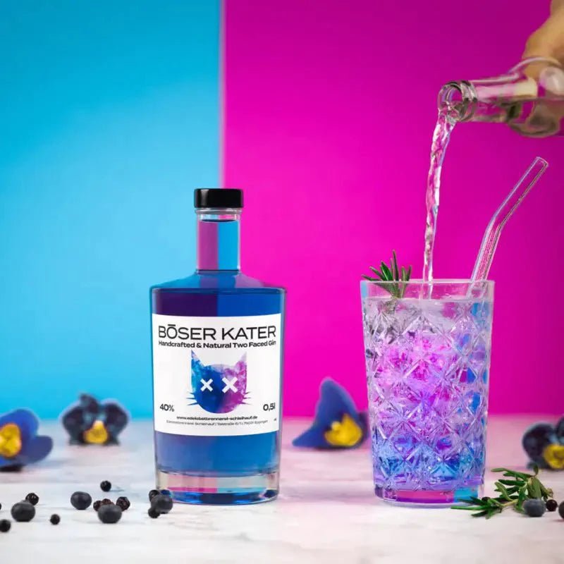 2er Bundle Böser Kater Farbwechsel Gin + Glas - GiNFAMILY