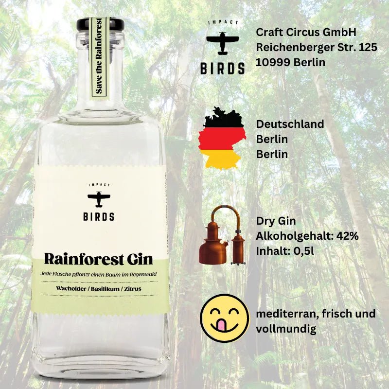 BIRDS Rainforest Gin (Dry Gin) - GiNFAMILY